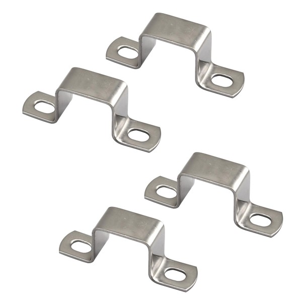 (4 Pieces) 70x70mm Square Pipe Clamp 304 Stainless Steel U