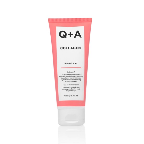 Q+A Collagen Hand Cream, Nourishing & Hydrating with Vegetable Collagen,