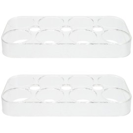 Cabilock Eieraufbewahrungsbox Stapelbarer Eierhalter Egg Holder: 2Stück Eierhalter für Eierbehälter Platzsparende Eierbox für Küche Aufbewahrung Organizer Für Küche Eierleisten