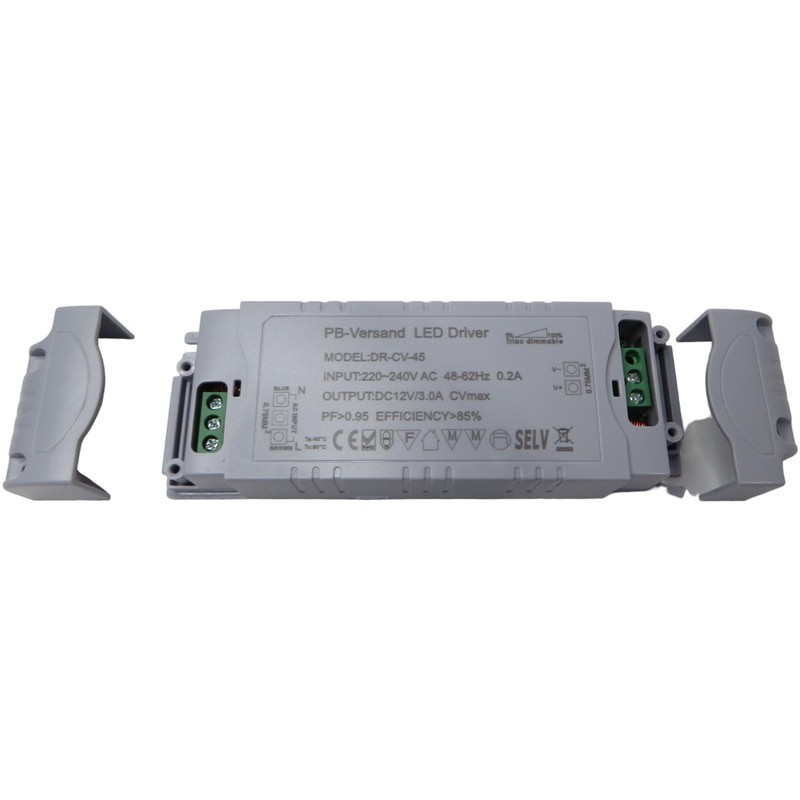 Dimmable LED Transformer 12 V DC 1-45 Watt Power Supply