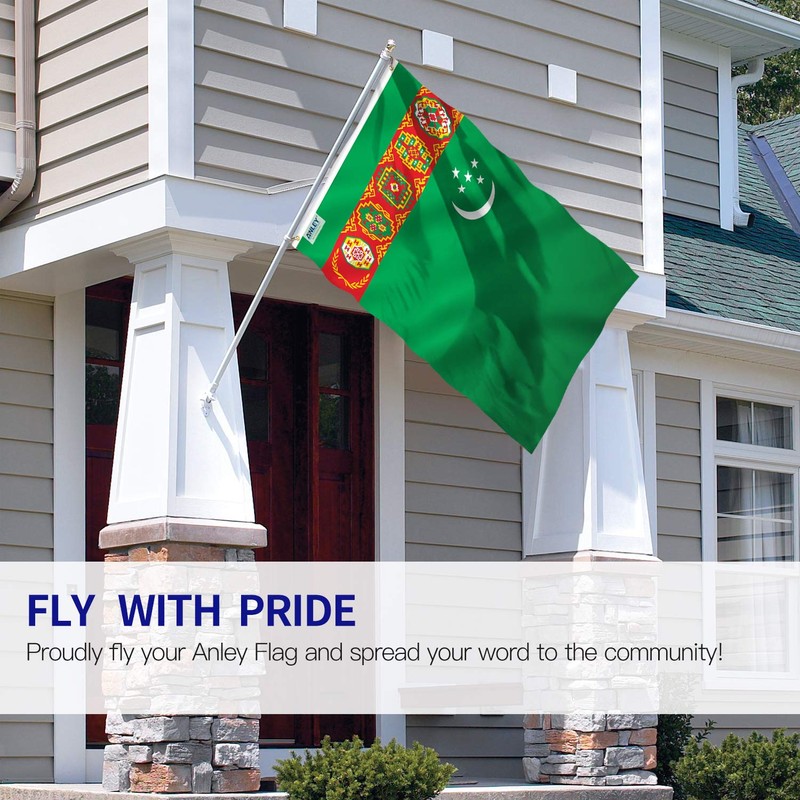 ANLEY Fly Breeze 3x5 Feet Turkmenistan Flag - Vivid Color