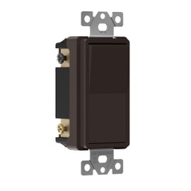 ENERLITES 4-Way Decorator Paddle Rocker Light Switch, Gloss Finish, Clamp Down Wiring, Grounding Screw, Residential Grade, 15A 120V/277V, UL Listed, 94150-BR, Brown