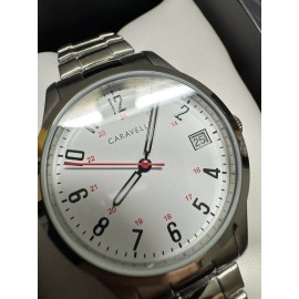 Caravelle Traditional Women's Quartz Date Display Silver Watch 30mm 43M119