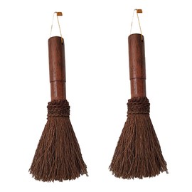 Ciieeo 1PC Handmade Coconut Fiber Pot Brush Kitchen Cleaning Tool for Pots Woks Dishes High Temperature Resistant Multi Functional Scrubbing Brush