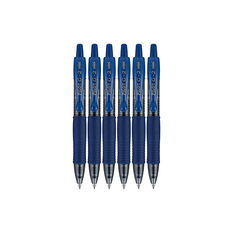 Value Pack of 6 Pilot G2 Mini Retractable Gel Ink
