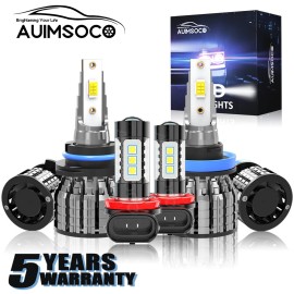 AUIMSOCO For Honda HR-V HRV Sport Utility 4-Door 2019-2022 LED Headlight Fog light Bulbs