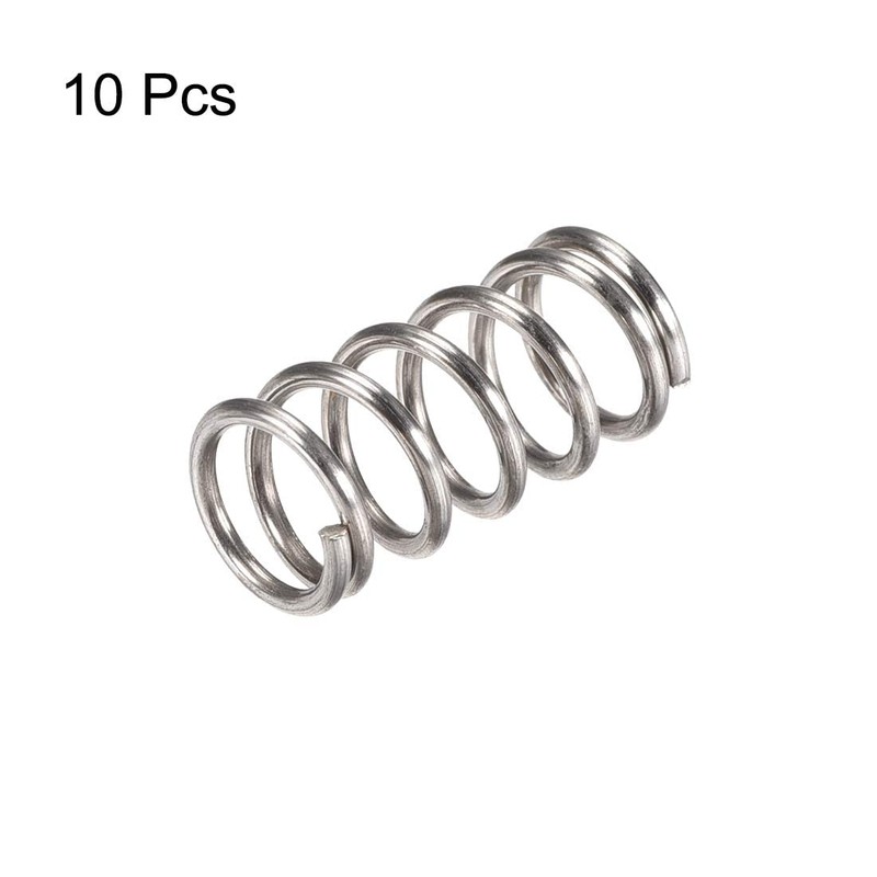 TOP-VIGOR 10Pcs Compression Spring, 20mm OD,1.2mm Wire Size,20mm Free Length