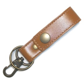 Leather Workshop Satou Keychain, Belt Loop, Genuine Leather, Keyring, Men's, Leather, Belt, Made in Japan, Camel