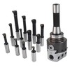 TINVHY 12-Pack Set 3 Boring Head R8 Shank 3/4 Carbide