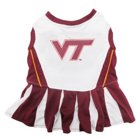 Pets First Collegiate Virginia Tech Dog Cheerleader Dress, Small