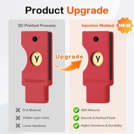 Yubikey - Funda para 5C NFC, funda para llave de seguridad con cordón, duradera, a prueba de golpes, color rojo