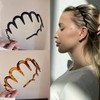 2 Pcs Zig Zag Headband,Black Teeth Shape Zigzag Hairband,Adjustable Elastic