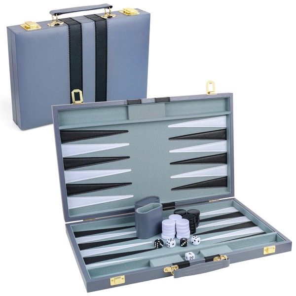 RERIVER Backgammon Set 2 Players Classic Backgammon Sets for Adults