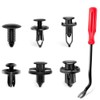 EMLIAUMU 200 Pcs Plastic Automotive Rivet Clips, 6 Types, Bumper
