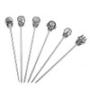 SUMPIGGER Reusable 6Pcs Skull Cocktail Picks Martini Picks Reusable Olive