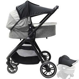 Universal awning for pushchairs with viewing window, UV protection sun visor, children's car sun visor, sun canopy for safety seats, breathable sun canopy for pushchairs Tokaneit
