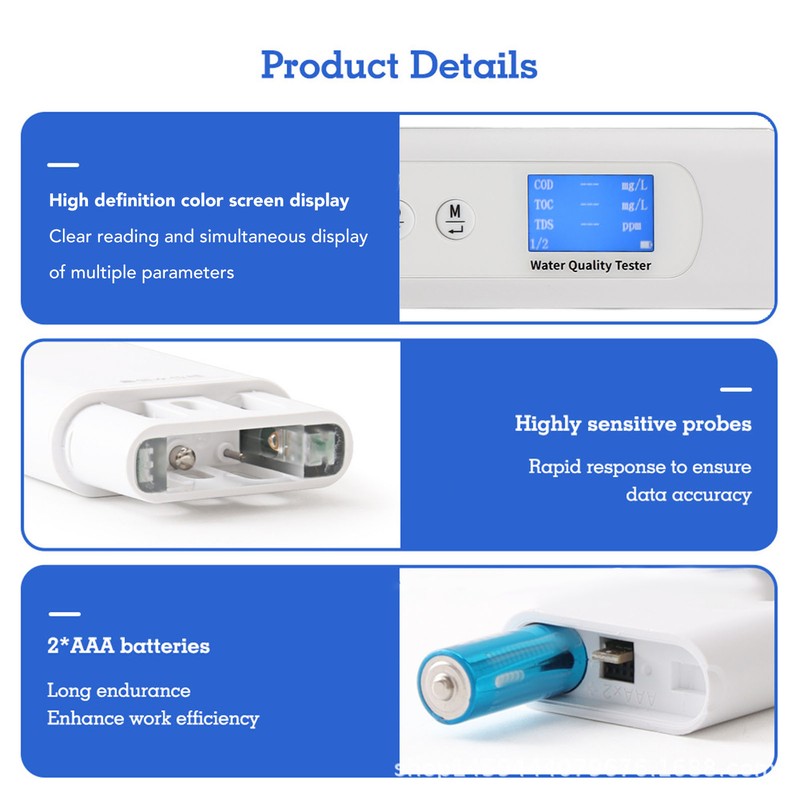 6 in 1 Portable Water Quality Detector Water Quality Testing