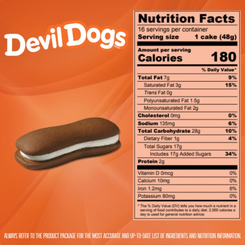 Drake's Devil Dogs, 1.7 oz Snack Cakes, 6 Boxes