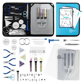 BeautyBeads Jewelry Making Kit for Adults with Beading Supplies. More Than 500pcs Tools and Accessories Set. Make Custom Beading Designs. Bead Design Board. with Jewellery Making Guide