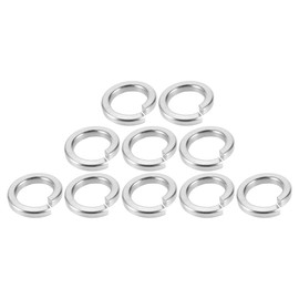 Motoforti 10pcs Universal Spring Lock Washers for M12 Screws, 12.5mm ID, 15.9mm OD, 3.5mm Thick, Durable Stainless Steel, Silver Tone