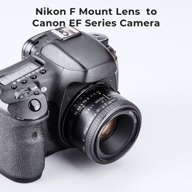 K&F Concept Nik F to EF Adapter, Manual Lens Mount Adapter for Nikon F AI/AI-S Lens and Canon EOS EF/EF-S Cameras