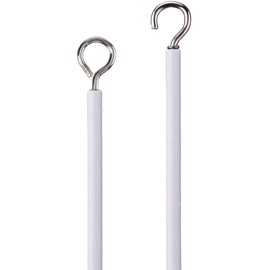PISHI Curtain Wire Net Cord Cable For Multi-Purpose Voile with Hooks and Eyes, 5 Meter (5 Eyes and 5 Hooks)