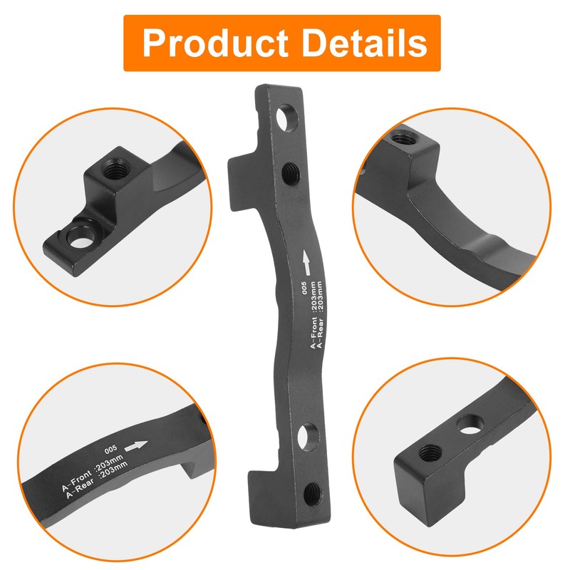 RUTU Disc Brake Caliper Mount Adapter PM for Front 203mm