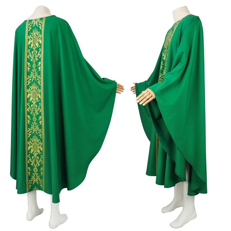 IMDAET Religious Robe Cosplay Costume Priest Chasuble Church Robe Gown