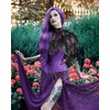 HOMELEX Feather Cape Shawl Costume Black Witch Wings Collar Adult