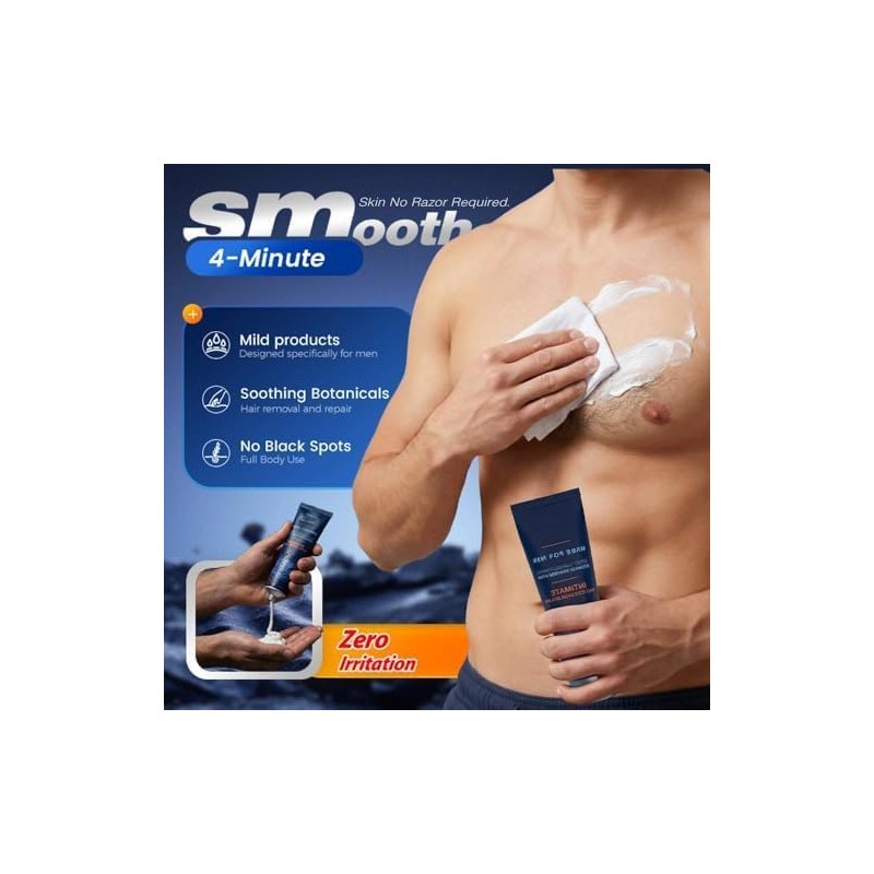 Crema Depilatoria de Acción Rápida, 2026 para Hombre, Cuerpo Completo，3Pcs