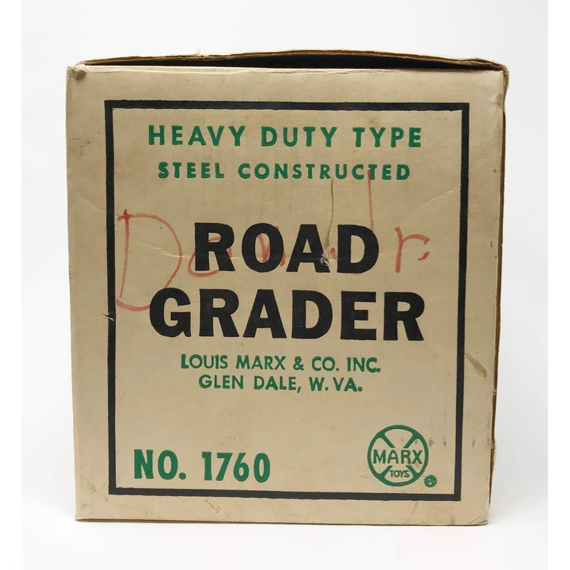 1969 Marx No. 1760 Road Grader Original Box