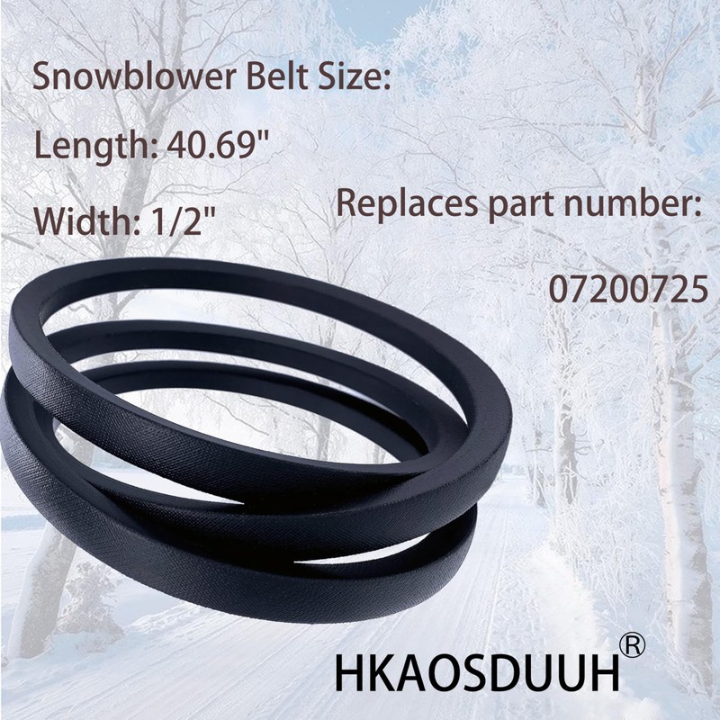 HKAOSDUUH 07200725 07200513 70709200 Snow Thrower V-Belt for Ariens Snow