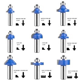 UTRUSTTO 1/2" Router Bit Set 24 Pieces, 1/2 Inch Shank Tungsten Carbide Router Bits, for Professional and Beginners Carpenter