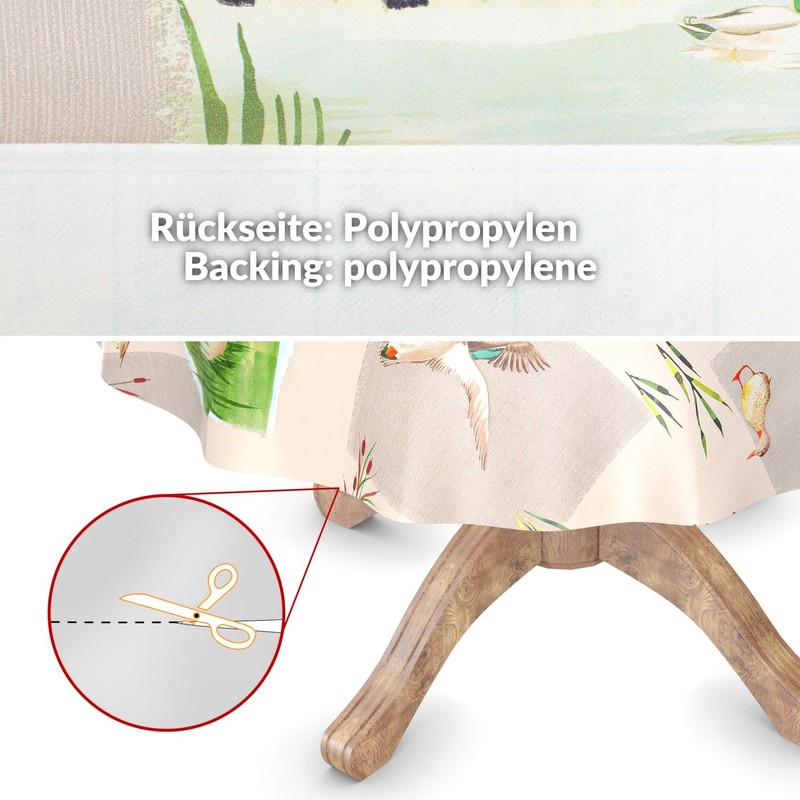 Oilcloth Tablecloth Washable Garden Tablecloth Oilcloth Square Round Oval Round