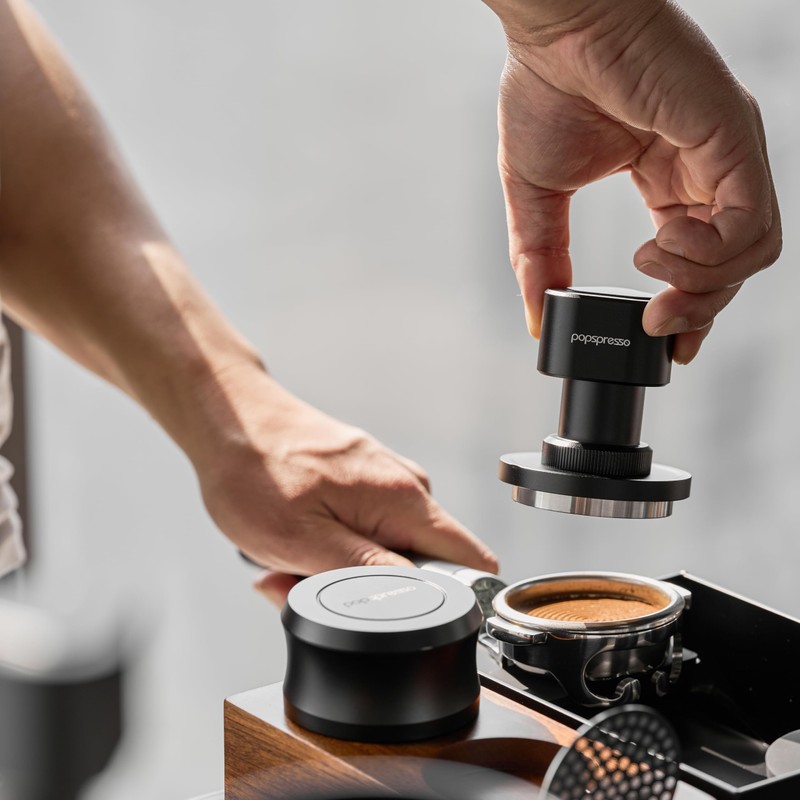 Popspresso 53.3mm Espresso Tamper, Impact Design Coffee Tamper with Sound