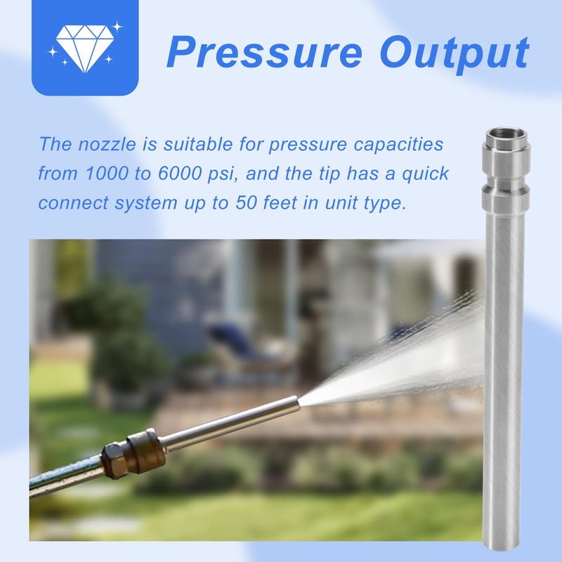 Pressure Washer Ladder Saver Long Range Chemical Nozzle Multi-Use Tip