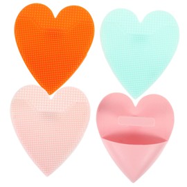 Minkissy 4pcs Exfoliating Facial Brush Manual Face Cleansing Device for Gentle Skin Care for Daily Use Deep Cleansing and Blackhead Removal Transparent