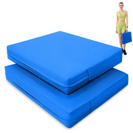 FASTMOMENT 2 Pcs Stadium Seat Cushions Waterproof Bleacher Seat Cushions Indoor & Outdoor Seat Cushion for Bleachers Portable Stadium Cushion for Sports Events, Office Chairs, Beaches (2-Pack, Blue)