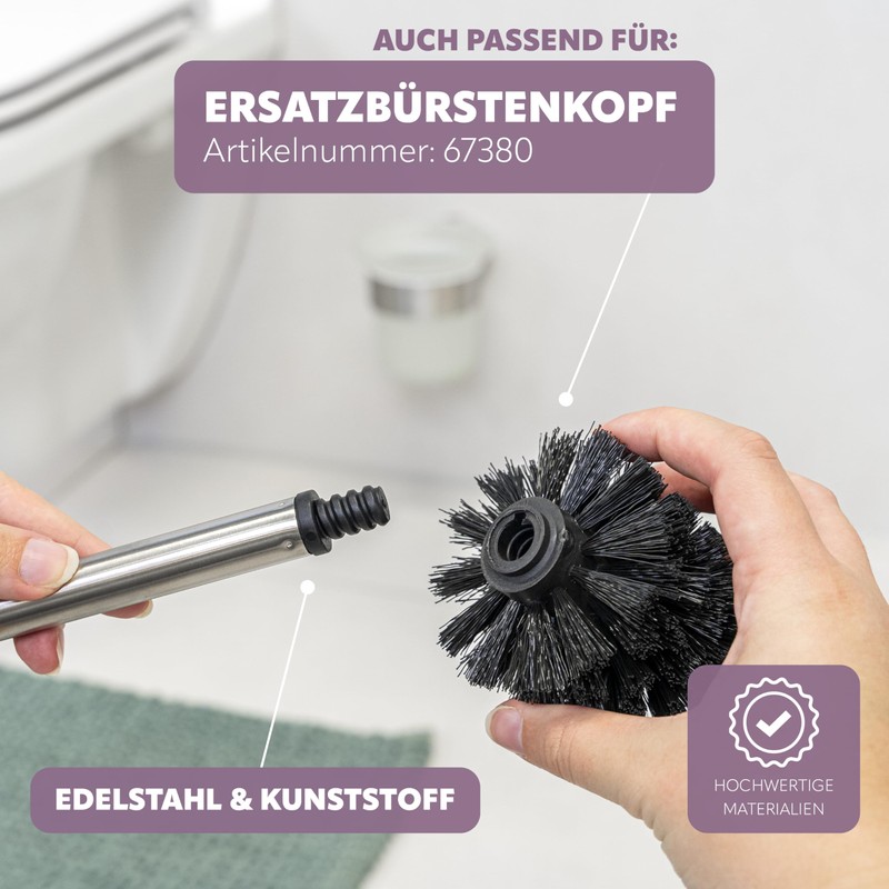 Bremermann® Piazza Bathroom Range/LUCENTE – Toilet Brush Stainless Steel Handle
