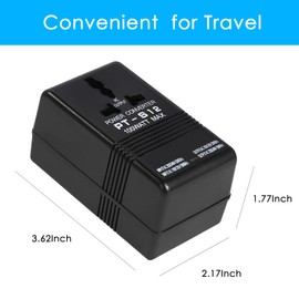 Voltage Converter 110V to 220V Step-Up & Step-Down Power Two-Way Conversion Voltage Converter Transformer for Travel, RV, and Camping(Black, 100W)