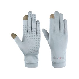MOUNT TEC Unisex Breathable Finger Tip Touch Screen UV Protective Gloves UPF 50+ Sunblock Glove for Sailing Golfing Boating Fishing Hiking Water Sports Adventuring Outdoors (Grey, Small)