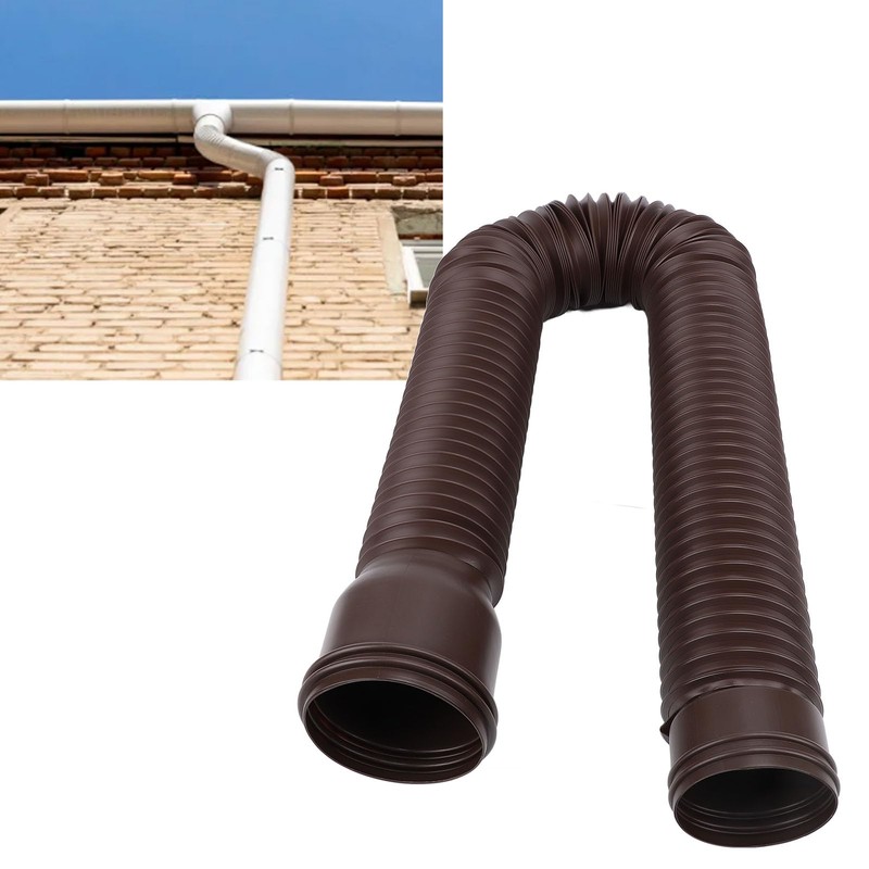 Joyzan Rain Gutter Downspout Extension, Roof Dilation Pipe Flexible Extendable