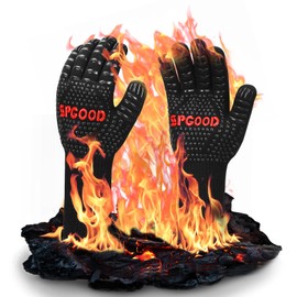 SSPGOOD High Quality BBQ Grill Gloves Oven Gloves Heat Resistant up to 800 °C
