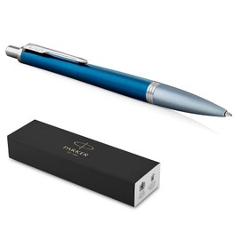 Parker Urban Premium Metal Ballpoint Pen - Dark Blue Barrel - Black Ink - Gift Boxed
