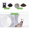 Modern White Plants Pot Cylinder Planter with Heavy Duty Stand,
