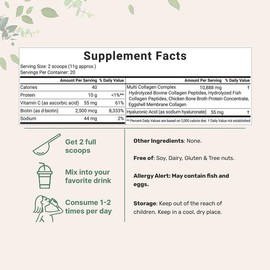 Micro Ingredients Multi Collagen Peptides Powder, 8oz