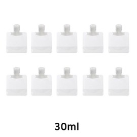 The lightest and most hygienic pouch-type portable cosmetic shampoo container empty bottle 30ml, 10 pcs, white / 가장 가볍고 위생적인 파우치형 휴대용 화장품 샴푸 용기 공병 30ml, 10개, 화이트