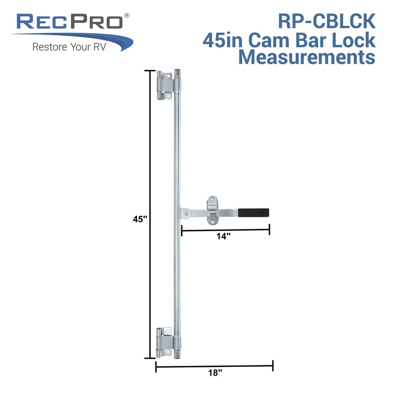 RecPro Cam Bar Lock Kit | Heavy-Duty Zinc Steel Lock