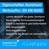 thyssenkrupp Angle Profile made of Aluminium, Isosceles, EN AW-6060 in