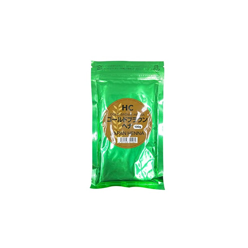 Japan Henna Gold Brown Treatment, 3.5 oz (100 g)